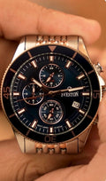 Men's Sveston Spectrum Diver Watch – Blue Dial Two-Tone Stainless Steel Bracelet Watch